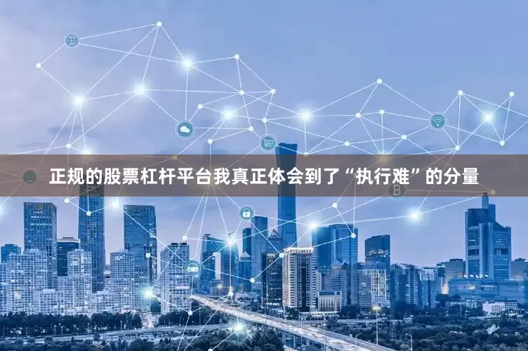正规的股票杠杆平台我真正体会到了“执行难”的分量