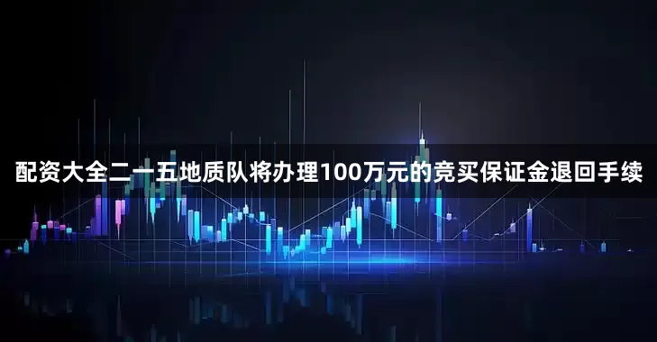 配资大全二一五地质队将办理100万元的竞买保证金退回手续