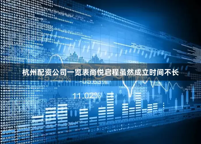 杭州配资公司一览表尚悦启程虽然成立时间不长