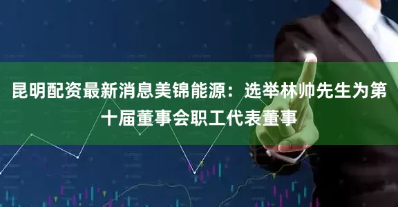 昆明配资最新消息美锦能源：选举林帅先生为第十届董事会职工代表董事